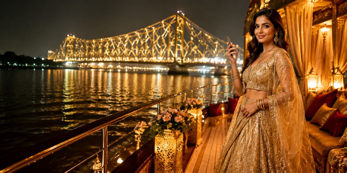 Player enjoying VIP bonus near Howrah Bridge in Kolkata